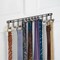 mDesign Metal Wall Mount Storage Rack for Ties, Belts, 12 Hooks, 2 Pack